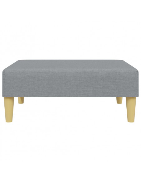 Poggiapiedi Grigio Chiaro 77x55x31 cm in Tessuto