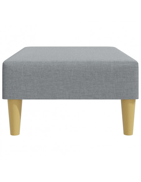 Poggiapiedi Grigio Chiaro 77x55x31 cm in Tessuto