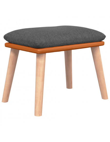 Sgabello Grigio Scuro 45x29,5x35 cm in Tessuto e Similpelle