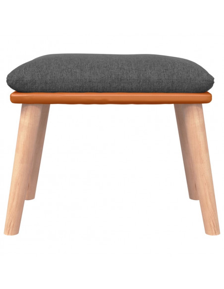 Sgabello Grigio Scuro 45x29,5x35 cm in Tessuto e Similpelle
