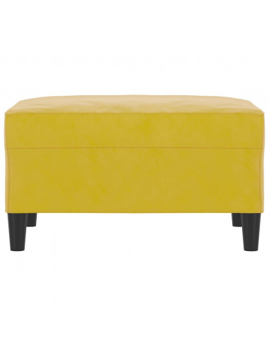 Poggiapiedi giallo 70x55x41 cm in Velluto