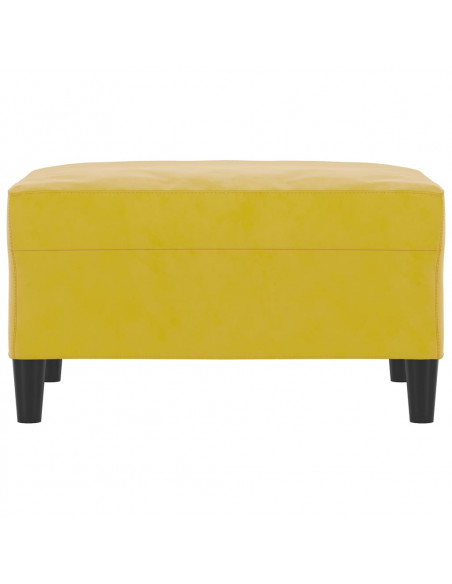 Poggiapiedi giallo 70x55x41 cm in Velluto