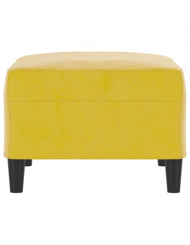 Poggiapiedi giallo 70x55x41 cm in Velluto