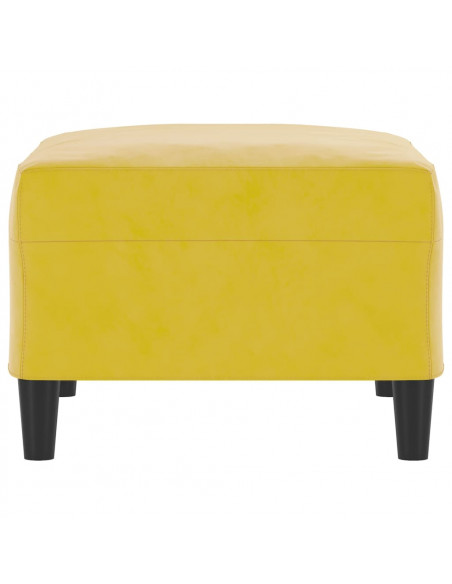 Poggiapiedi giallo 70x55x41 cm in Velluto
