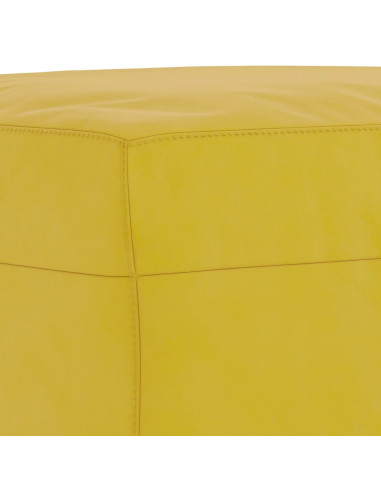 Poggiapiedi giallo 70x55x41 cm in Velluto