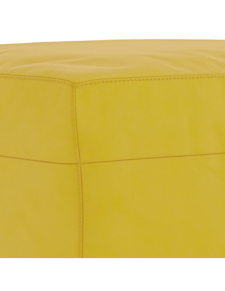 Poggiapiedi giallo 70x55x41 cm in Velluto
