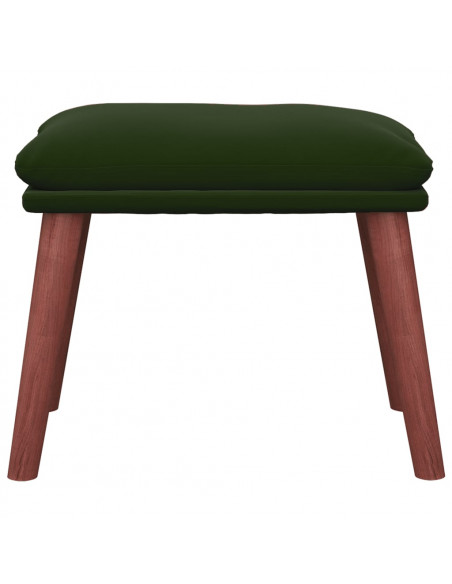 Poggiapiedi Verde Scuro 45x29,5x35 cm in Velluto