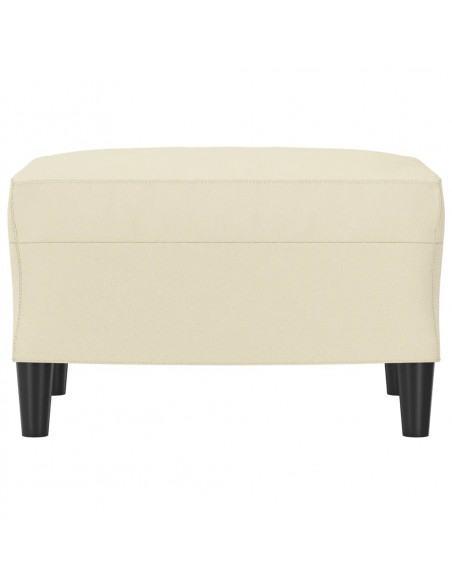Poggiapiedi Crema 60x50x41 cm in Similpelle