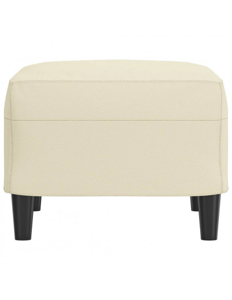 Poggiapiedi Crema 60x50x41 cm in Similpelle