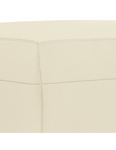 Poggiapiedi Crema 60x50x41 cm in Similpelle