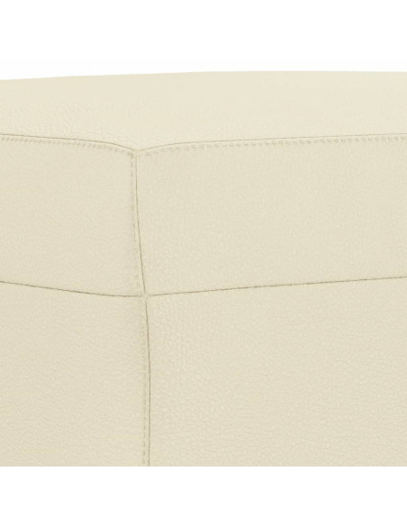 Poggiapiedi Crema 60x50x41 cm in Similpelle