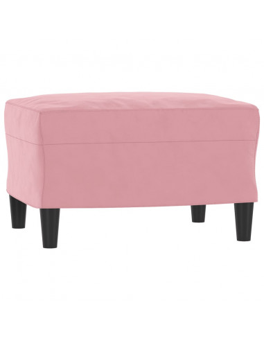 Poggiapiedi Rosa 60x50x41 cm in Velluto