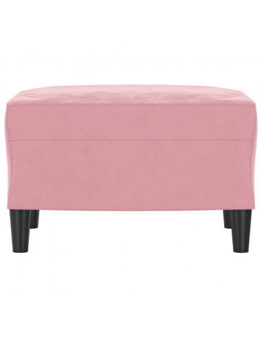 Poggiapiedi Rosa 60x50x41 cm in Velluto