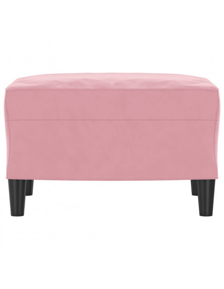 Poggiapiedi Rosa 60x50x41 cm in Velluto