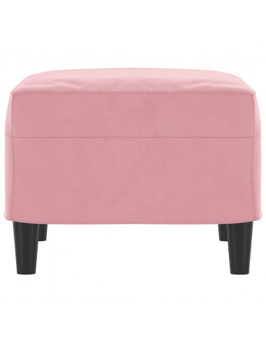 Poggiapiedi Rosa 60x50x41 cm in Velluto