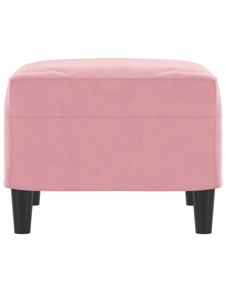 Poggiapiedi Rosa 60x50x41 cm in Velluto