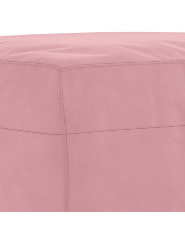 Poggiapiedi Rosa 60x50x41 cm in Velluto