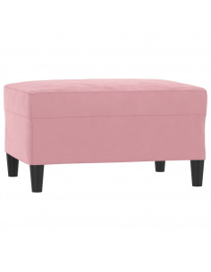 Poggiapiedi rosa 70x55x41 cm in Velluto 2