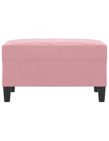 Poggiapiedi rosa 70x55x41 cm in Velluto
