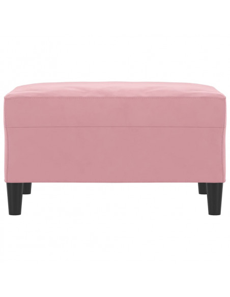 Poggiapiedi rosa 70x55x41 cm in Velluto
