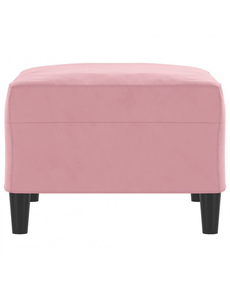 Poggiapiedi rosa 70x55x41 cm in Velluto