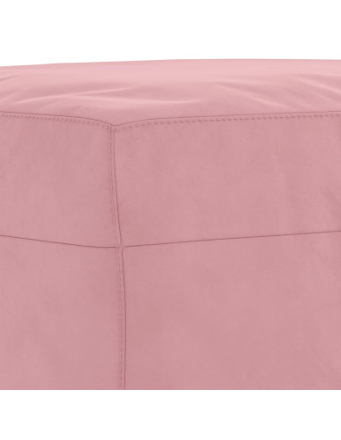 Poggiapiedi rosa 70x55x41 cm in Velluto