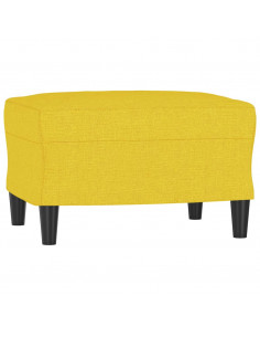 Poggiapiedi Giallo Chiaro 60x50x41 cm in Tessuto 2