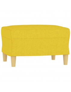 Poggiapiedi Giallo Chiaro 60x50x41 cm in Tessuto 2