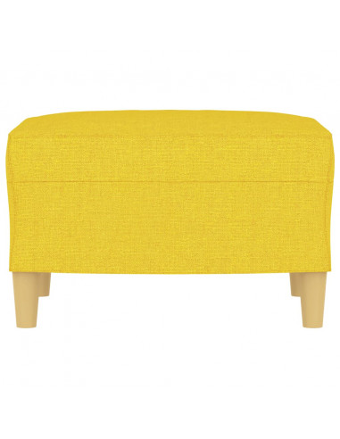 Poggiapiedi Giallo Chiaro 60x50x41 cm in Tessuto