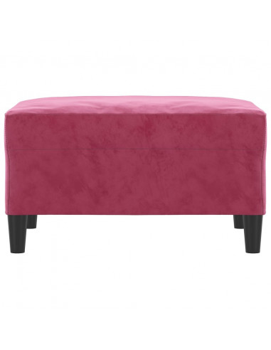 Poggiapiedi Rosso Vino 70x55x41 cm in Velluto