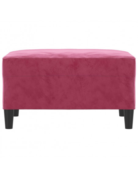 Poggiapiedi Rosso Vino 70x55x41 cm in Velluto