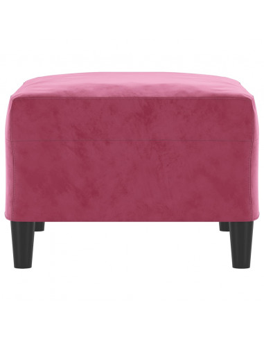 Poggiapiedi Rosso Vino 70x55x41 cm in Velluto