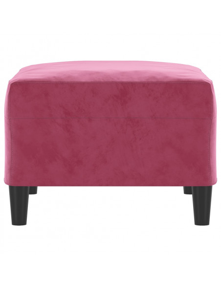 Poggiapiedi Rosso Vino 70x55x41 cm in Velluto