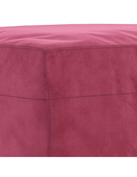 Poggiapiedi Rosso Vino 70x55x41 cm in Velluto