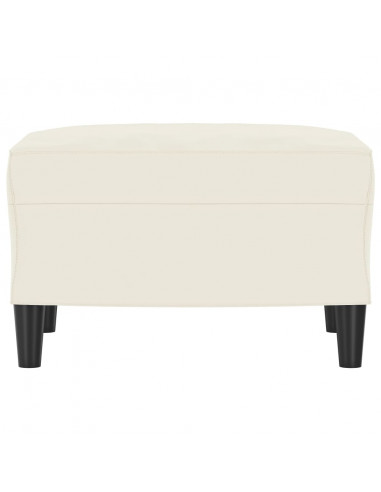 Poggiapiedi Crema 60x50x41 cm in Velluto