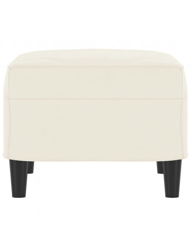 Poggiapiedi Crema 60x50x41 cm in Velluto