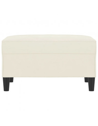 Poggiapiedi Crema 70x55x41 cm in Velluto