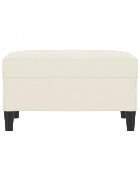 Poggiapiedi Crema 70x55x41 cm in Velluto