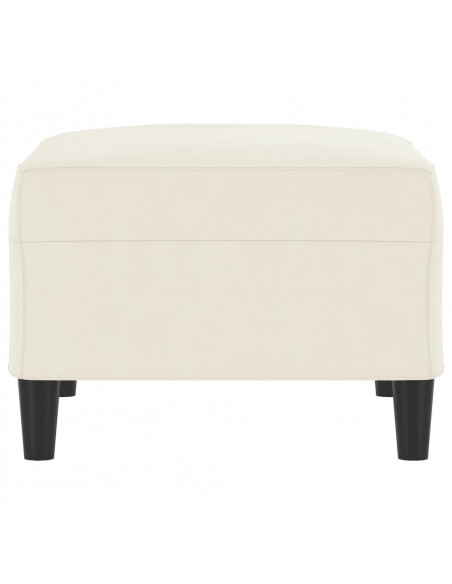 Poggiapiedi Crema 70x55x41 cm in Velluto