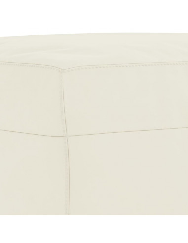 Poggiapiedi Crema 70x55x41 cm in Velluto