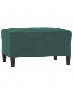 Poggiapiedi Verde Scuro 70x55x41 cm in Velluto 2