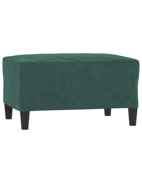 Poggiapiedi Verde Scuro 70x55x41 cm in Velluto