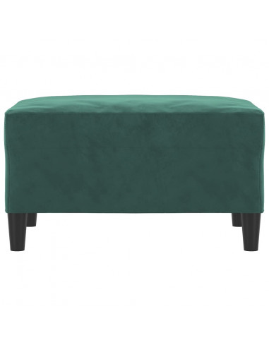 Poggiapiedi Verde Scuro 70x55x41 cm in Velluto