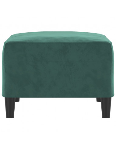 Poggiapiedi Verde Scuro 70x55x41 cm in Velluto