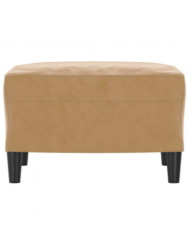 Poggiapiedi Marrone 60x50x41 cm in Velluto