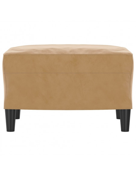 Poggiapiedi Marrone 60x50x41 cm in Velluto