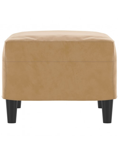 Poggiapiedi Marrone 60x50x41 cm in Velluto