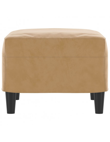Poggiapiedi Marrone 60x50x41 cm in Velluto