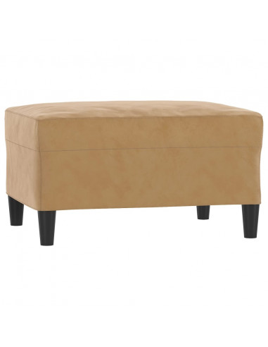 Poggiapiedi Marrone 70x55x41 cm in Velluto