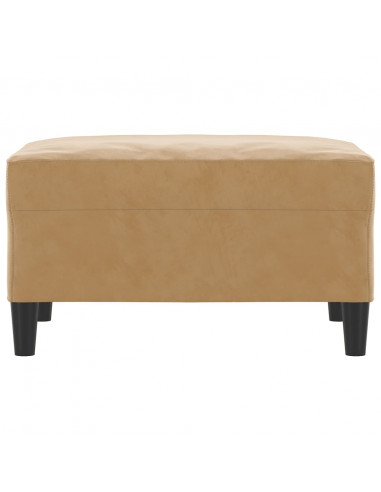 Poggiapiedi Marrone 70x55x41 cm in Velluto